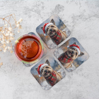 Christmas Cairn Terrier Coasters