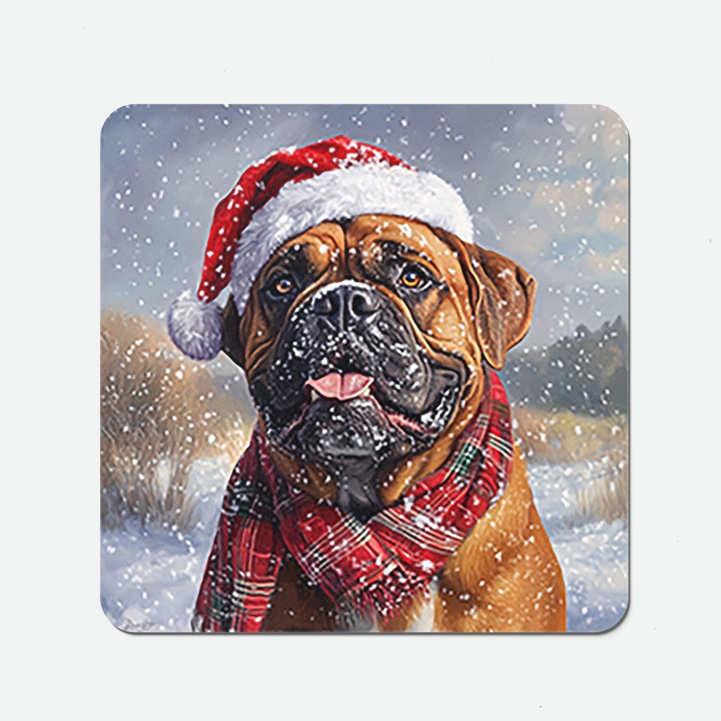 Christmas Bullmastiff Coasters