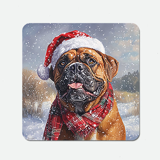 Christmas Bullmastiff Coasters