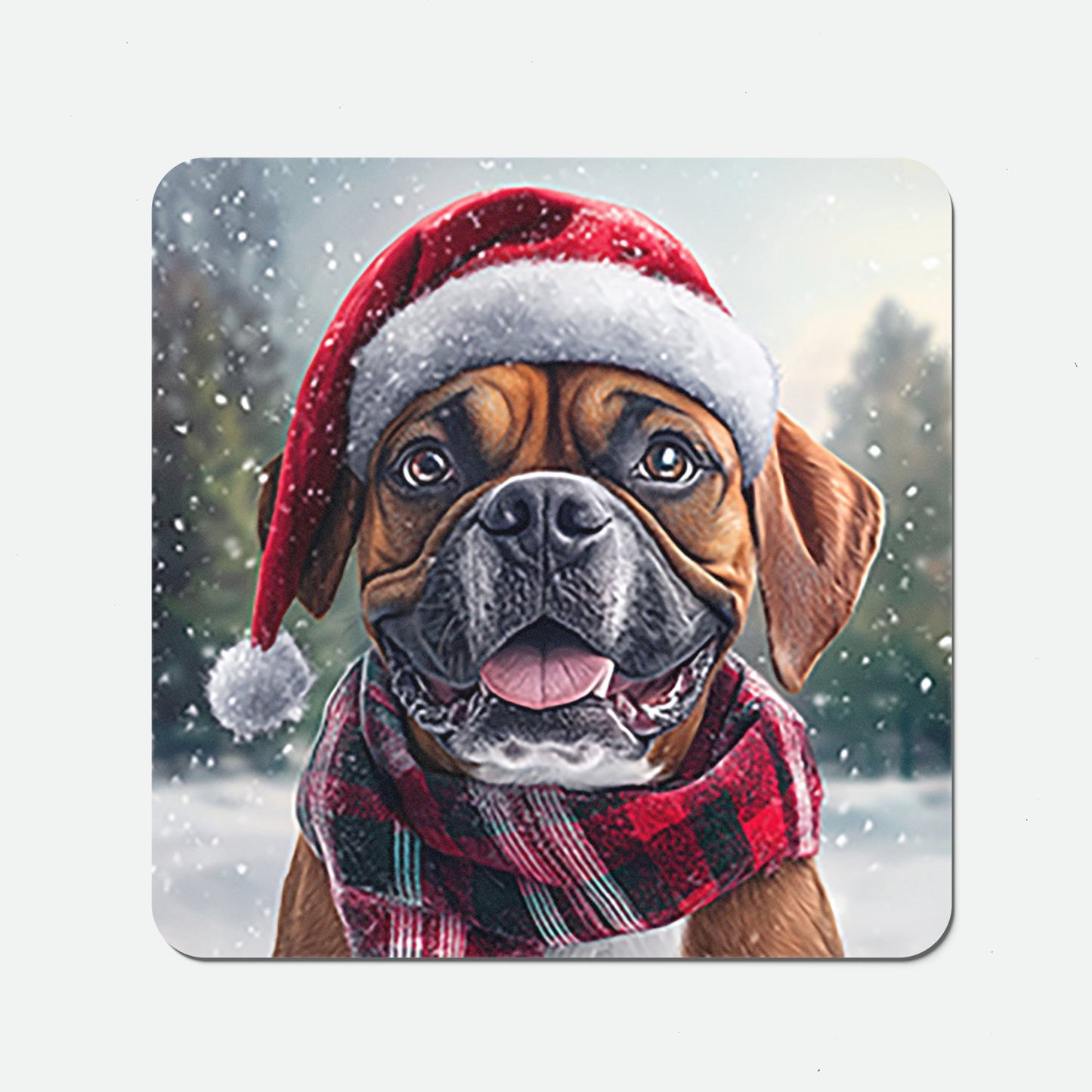 Christmas Boxer Dog Coasters