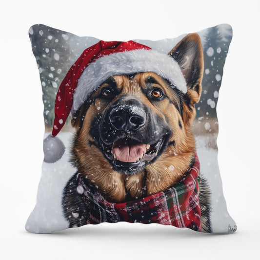 Christmas Alsatian Cushion