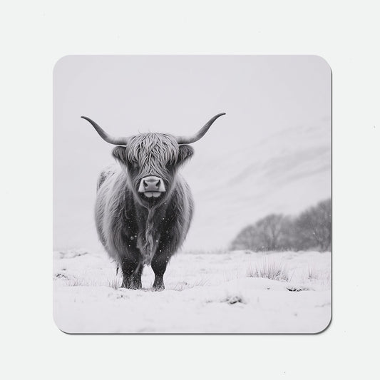 Lone Highland Cow Coasters