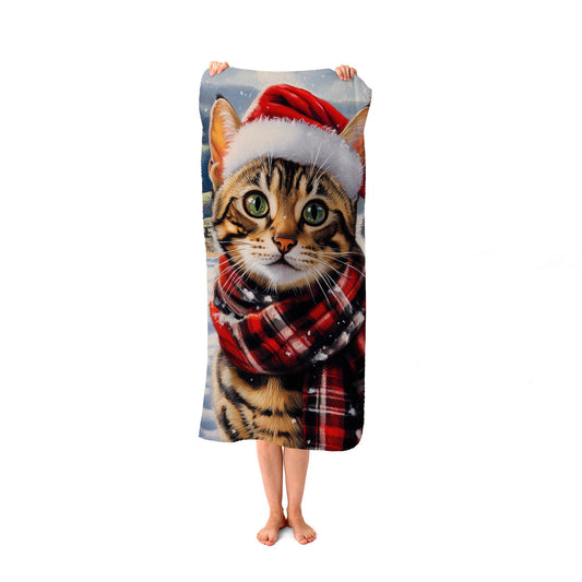 Christmas Bengal Beach Towel