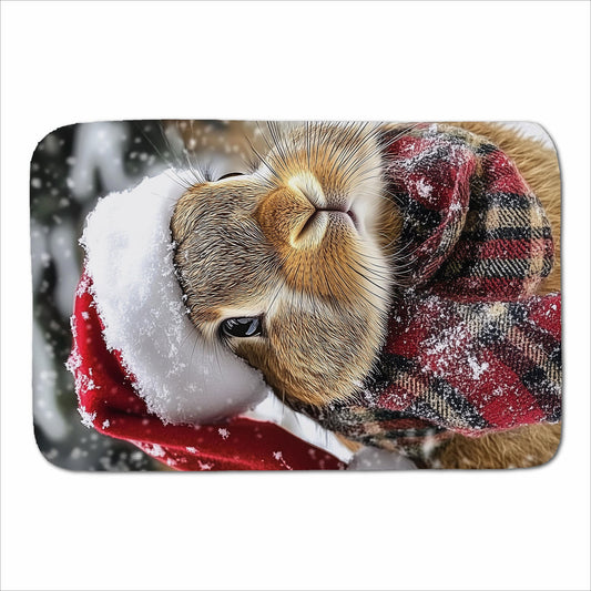 Christmas Brown Rabbit Sherpa Blanket