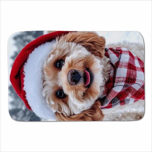 Christmas Cavapoo Sherpa Blanket