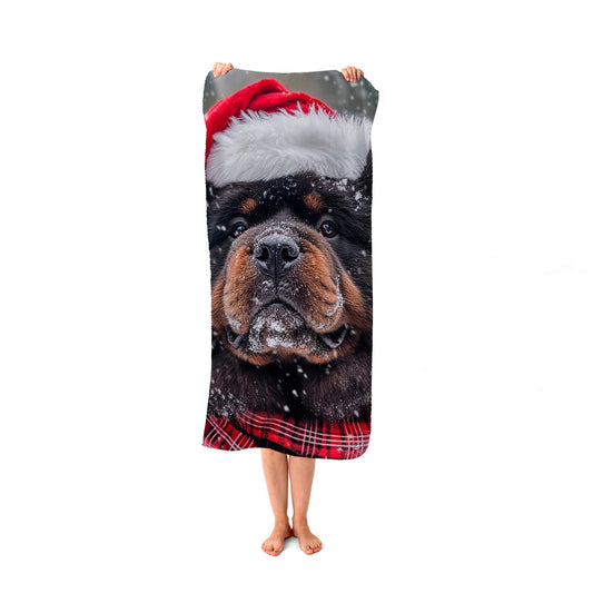 Christmas Chow Beach Towel