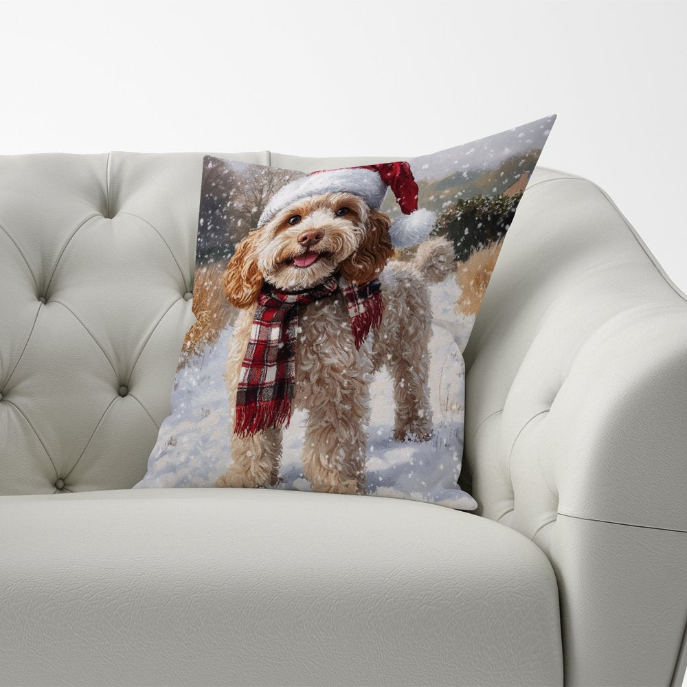 Christmas Cockapoo Dog Cushion