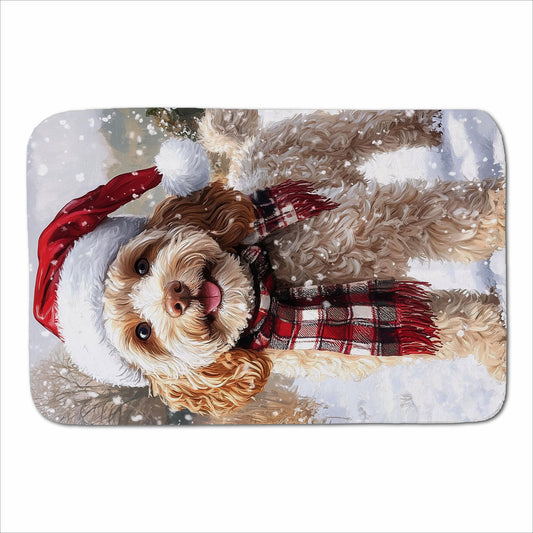 Christmas Cockapoo Dog Sherpa Blanket