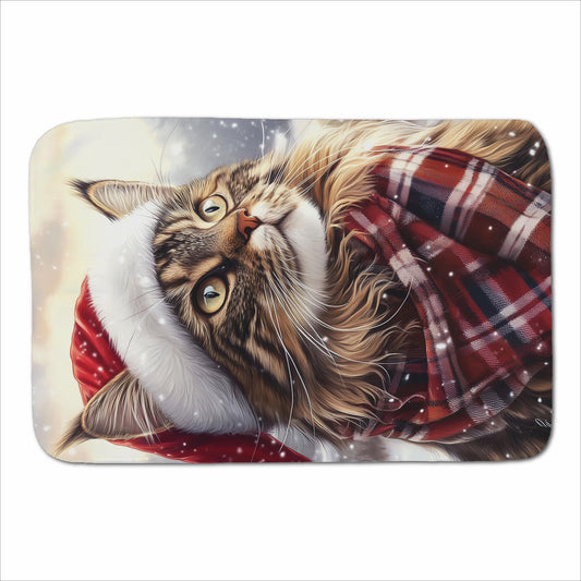 Christmas Maine Coon Sherpa Blanket