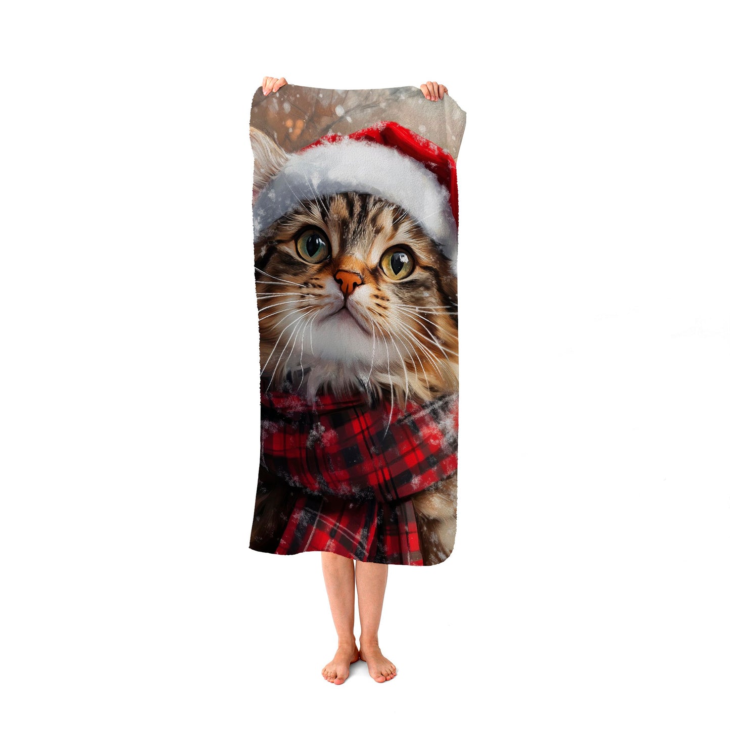 Christmas Ragamuffin Beach Towel