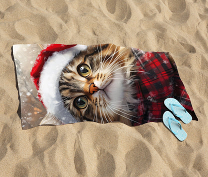 Christmas Ragamuffin Beach Towel