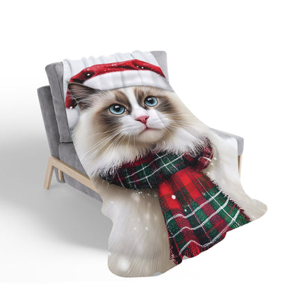 Christmas Ragdoll Sherpa Blanket