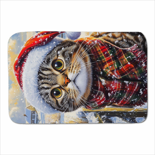 Christmas Scottish Fold Cat Sherpa Blanket