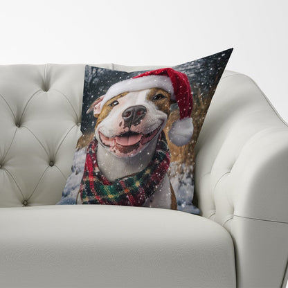 Christmas Staffy Bull Terrier Cushion