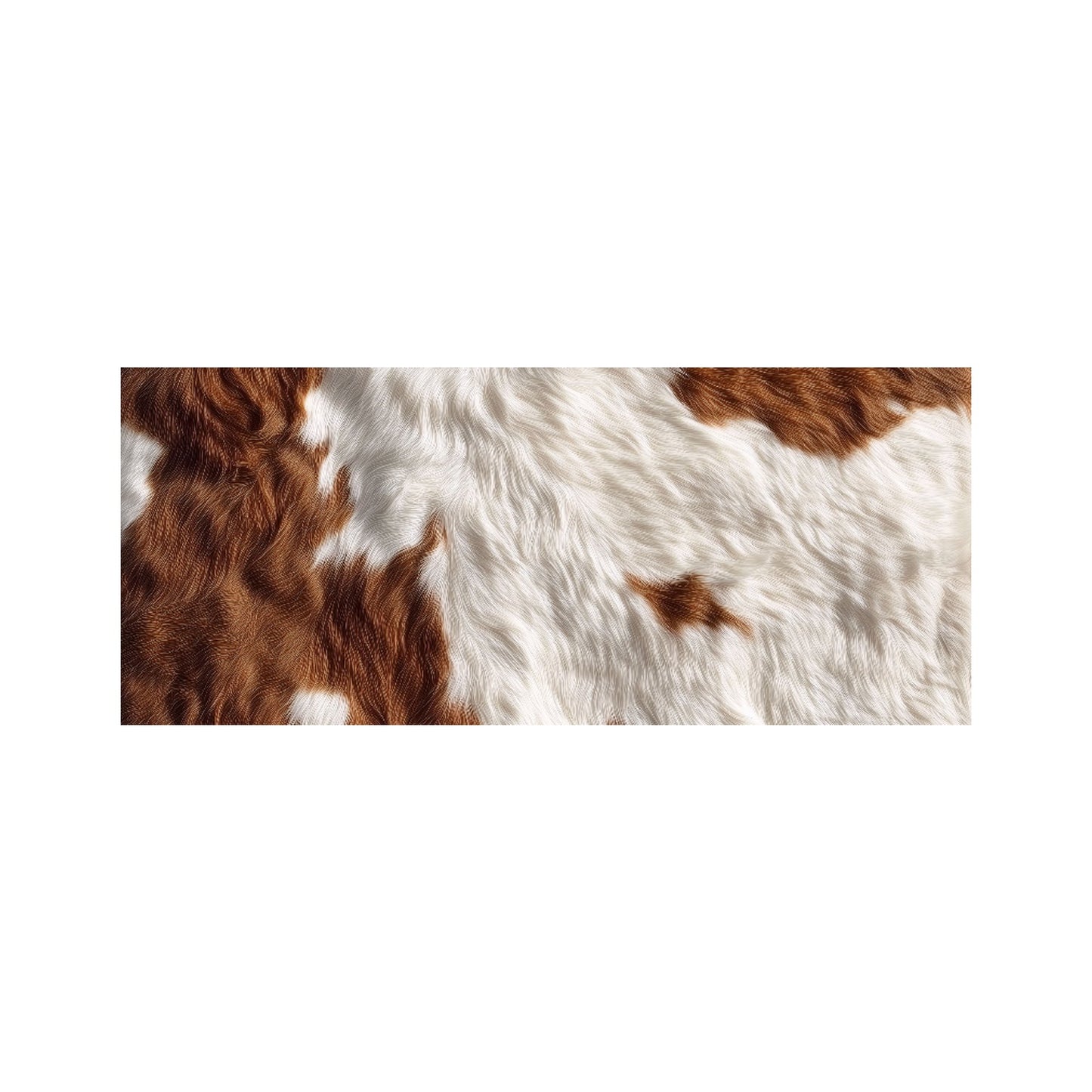 Brown White Cow Hide Print Glass Bathroom Splashback