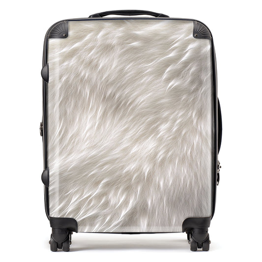 Polar Bear Fur Print Suitcase