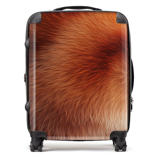 Red Panda Fur Print Suitcase