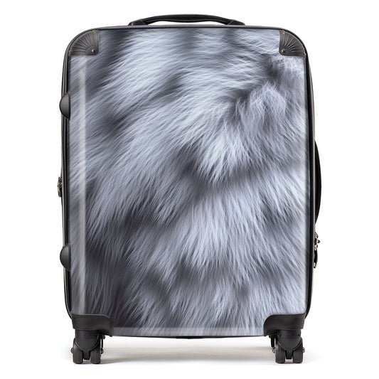 Fur Print Silver Fox Suitcase