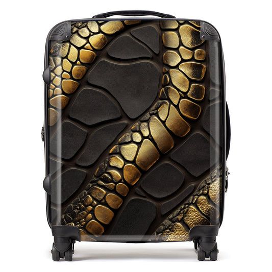 Snakeskin Print Effect Suitcase