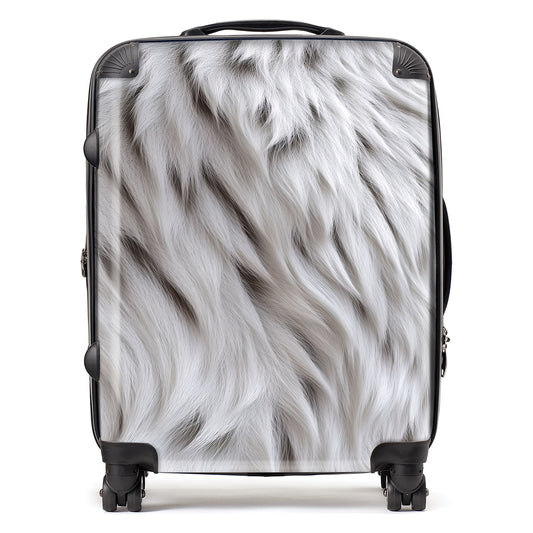 White Tiger Fur Design Suitcase