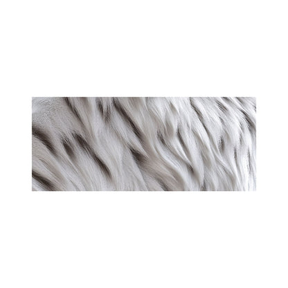 White Tiger Fur Design Glass Bathroom Splashback