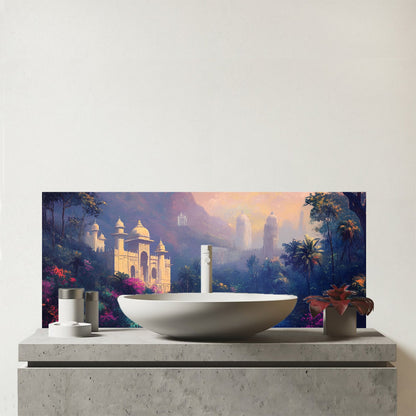 Temple Haze Glass Bathroom Splashback