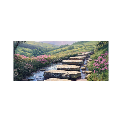 Stepping Stones Glass Bathroom Splashback