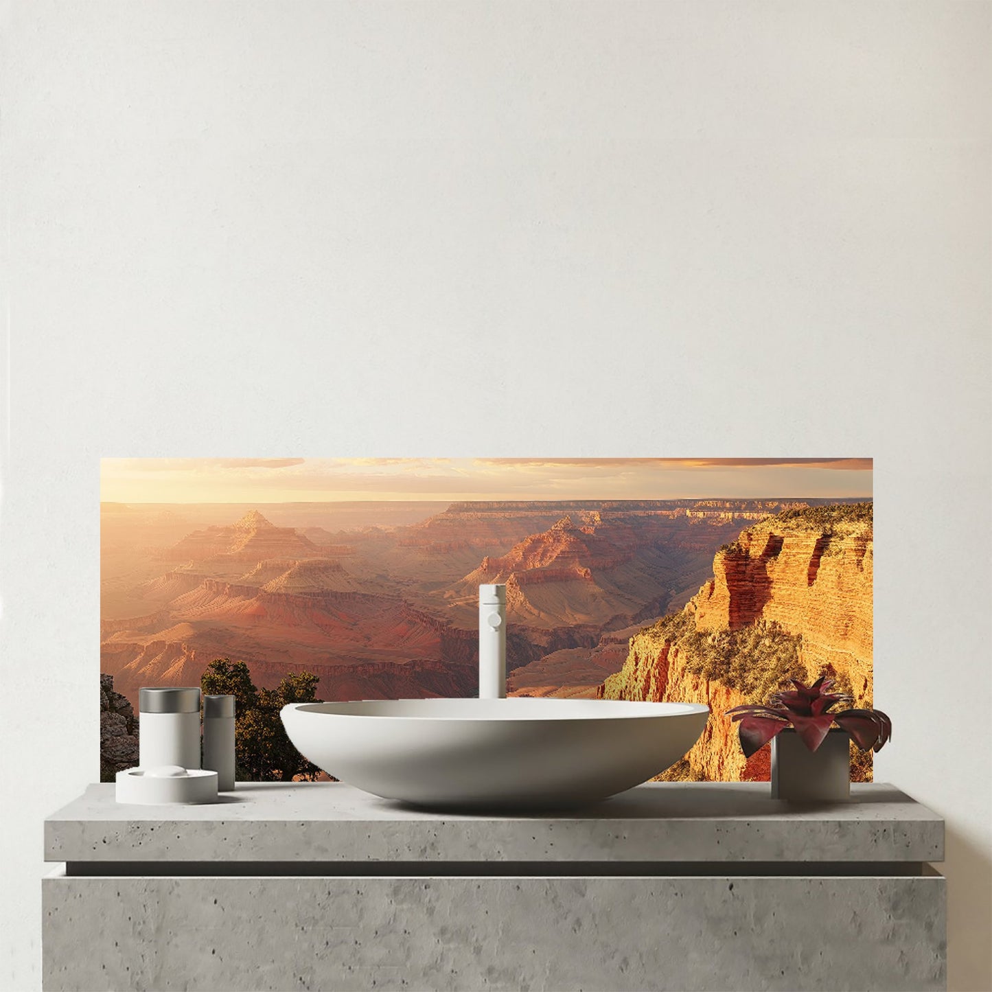 Grand Canyon Views Glass Bathroom Splashback