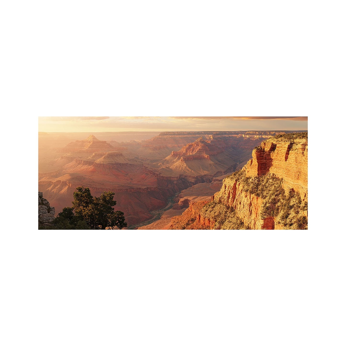 Grand Canyon Views Glass Bathroom Splashback