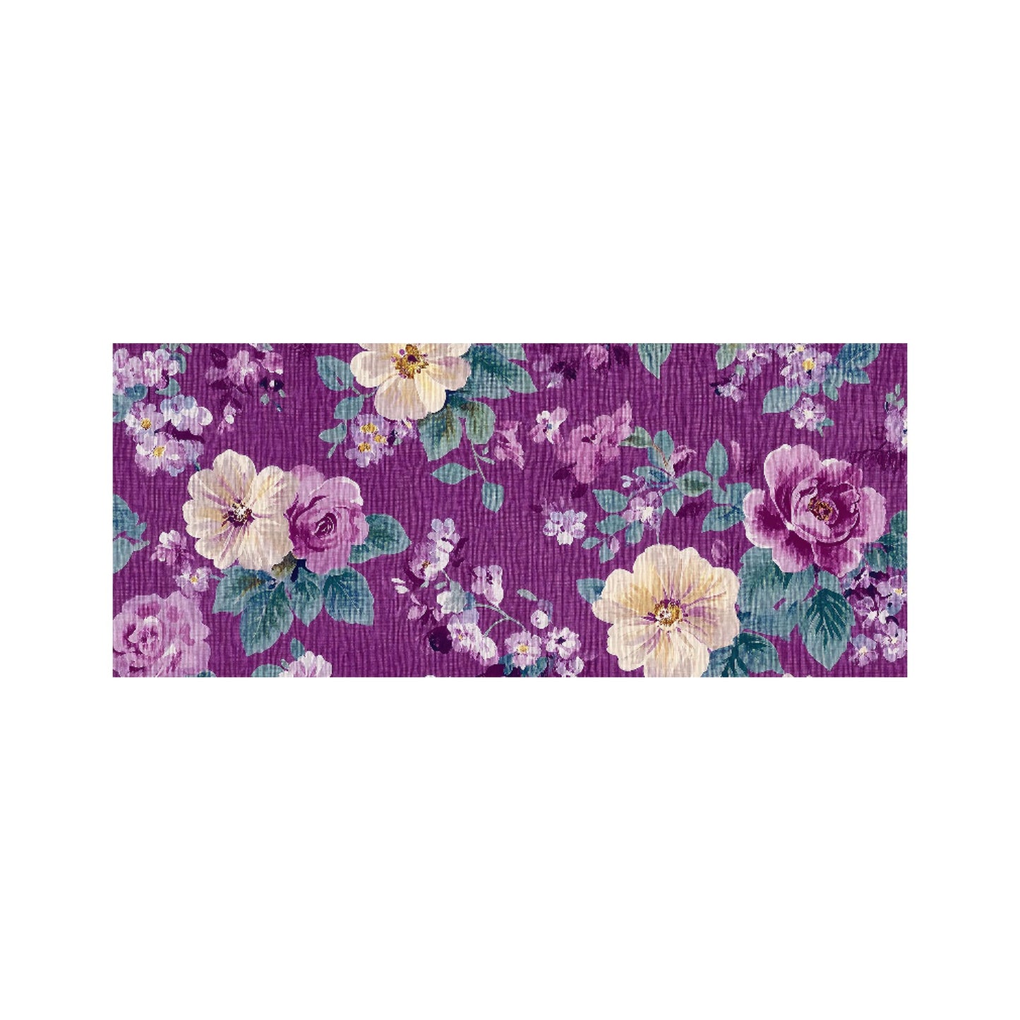 Purple Textured Flowers Glass Bathroom Splashback