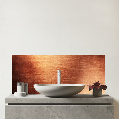 Copper Plate Textures  Glass Bathroom Splashback