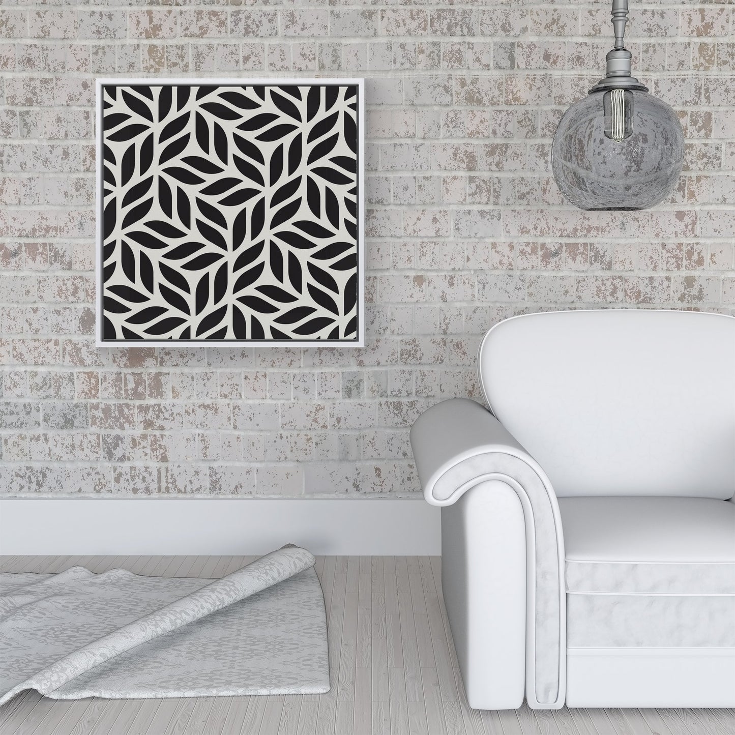 Modern Stylish Abstract Texture Framed Canvas