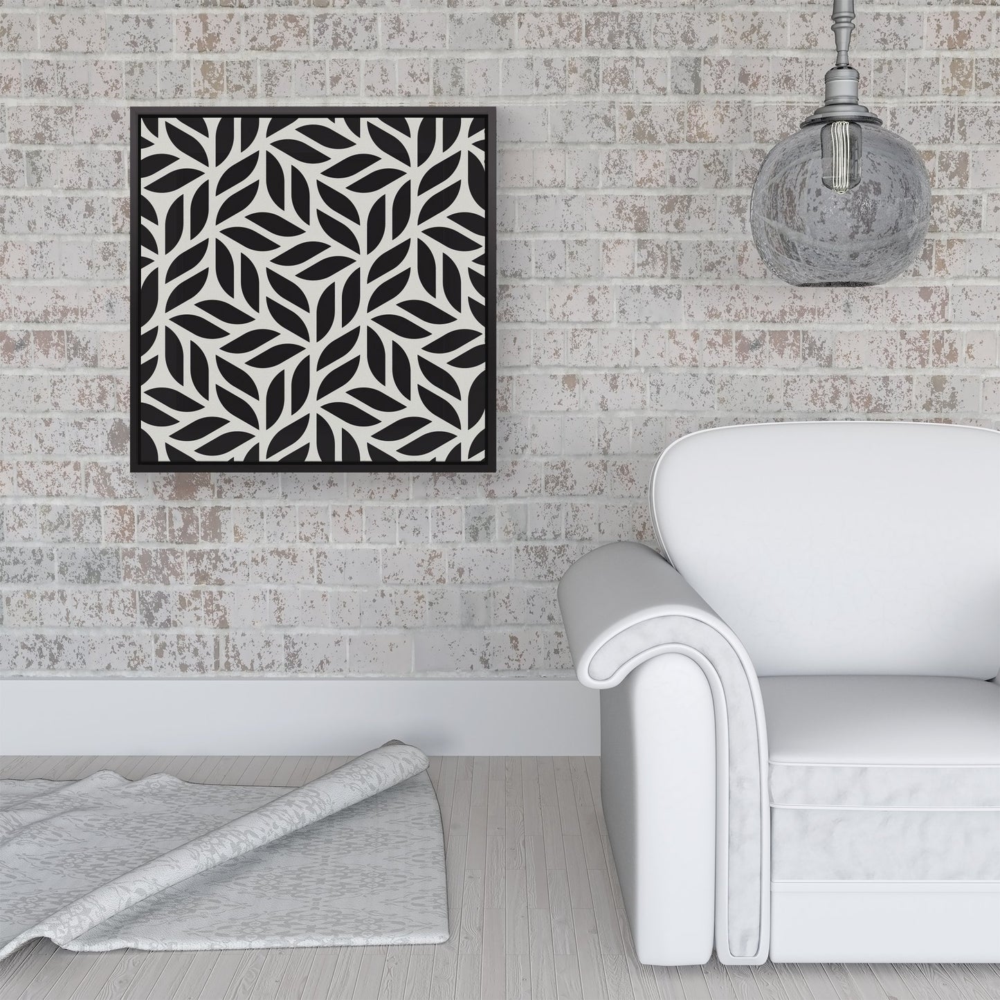 Modern Stylish Abstract Texture Framed Canvas