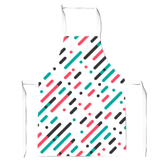 Overlapping Coloured Diagonal Lines Apron