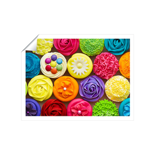 Bright Colourful Cupcakes Art Prints