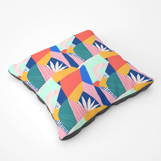 Modern Floral Pattern Floor Cushion