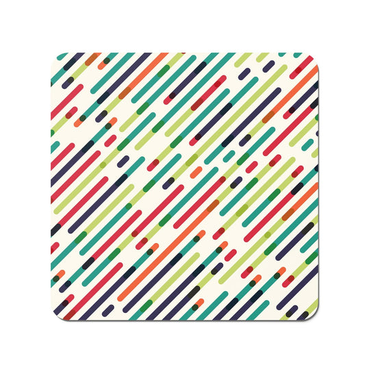 Coloured Diagonal Abstract Pattern Coasters