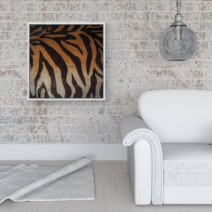 Tiger Skin Print Framed Canvas