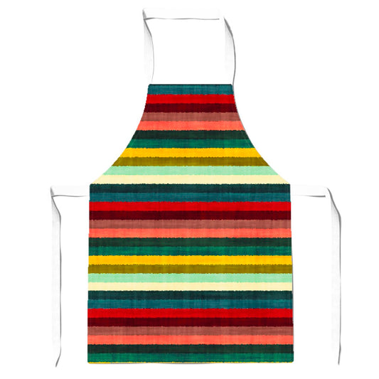 Multicolour Striped Brish Pattern Apron