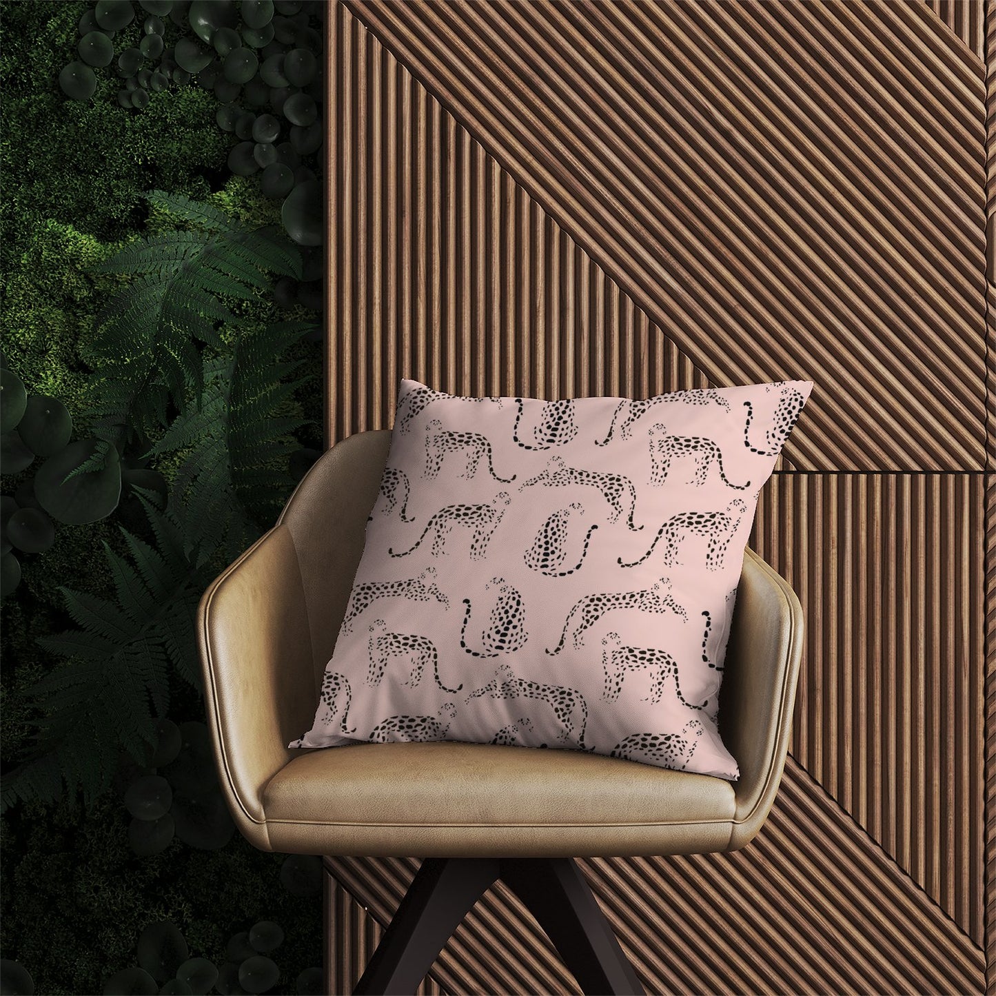 Abstract Leopard Pattern Outdoor Cushion