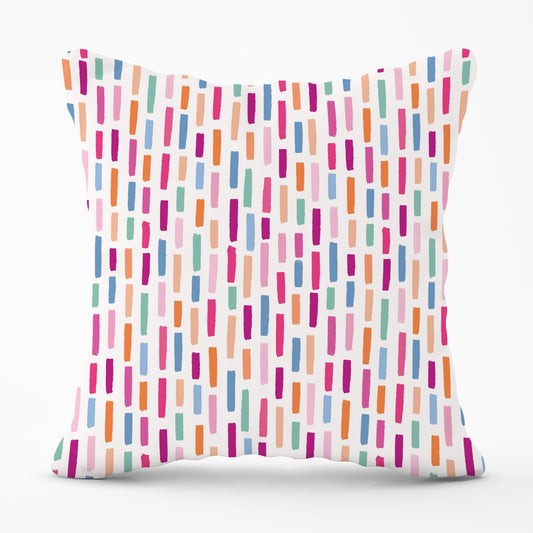 Vertical Abstract Brush Pattern Outdoor Cushion