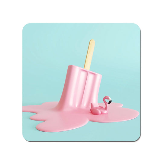 Flamingo Ice Cream Coasters