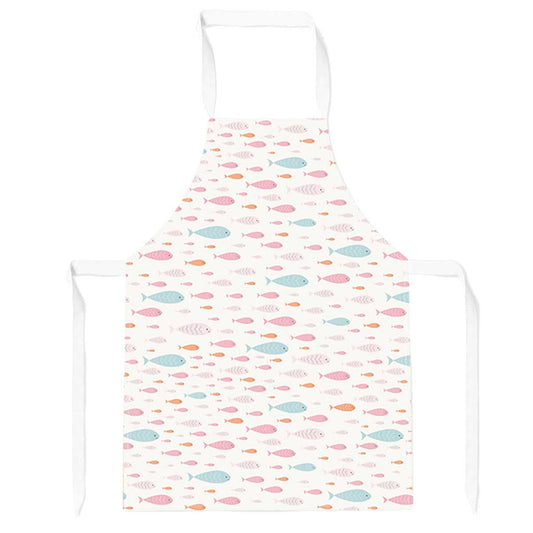 Hand Drawn Swimming Fish Apron