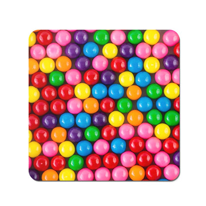 Brightly Colored Gum Balls Coasters