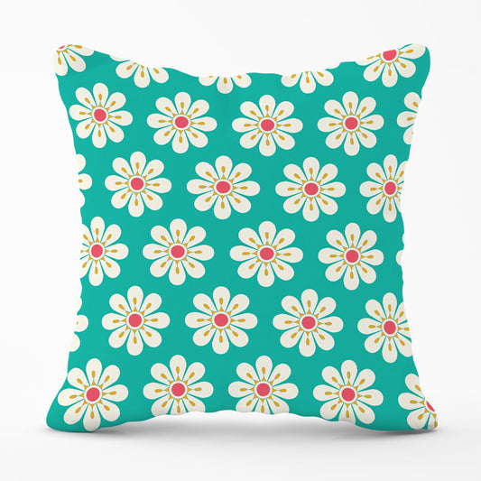 Daisy Pattern Outdoor Cushion