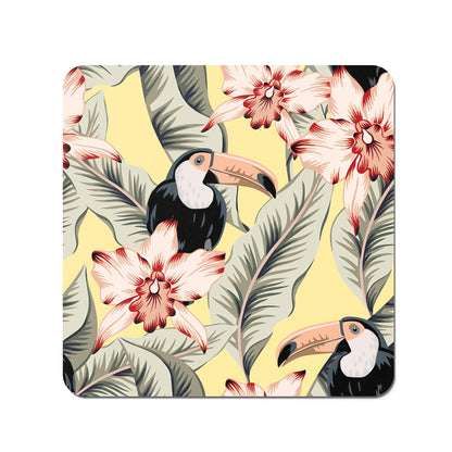 Toucans, Orchids And Palm Leaves Coasters