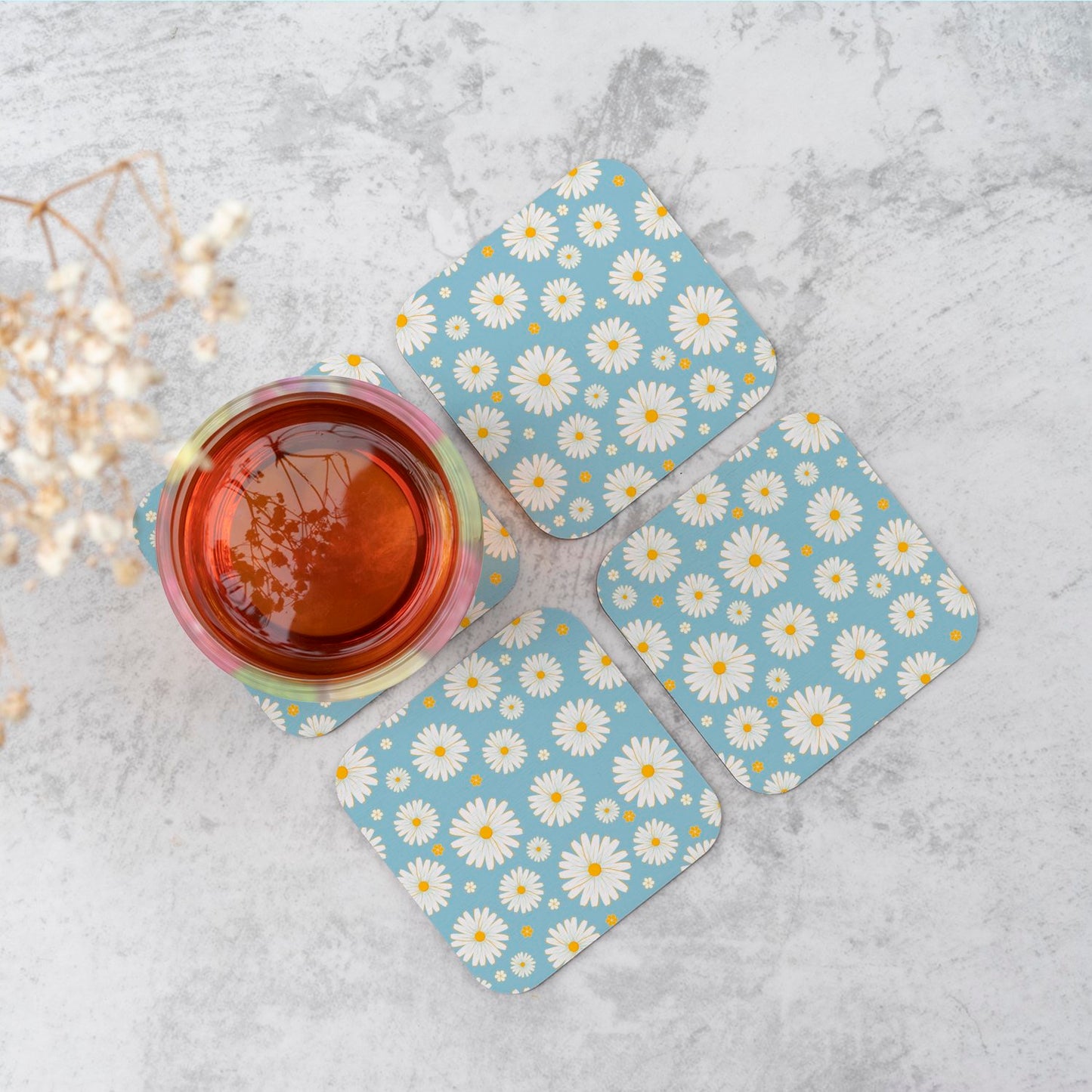 Summer Daisy Pattern Coasters