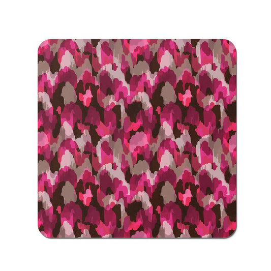 Modern Pink Animal Print Coasters