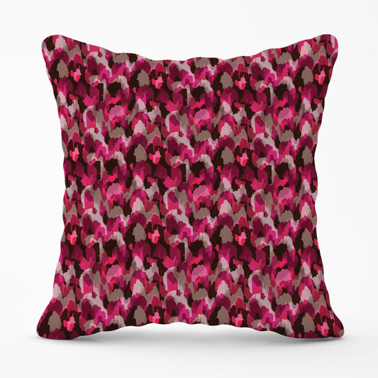 Modern Pink Animal Print Outdoor Cushion