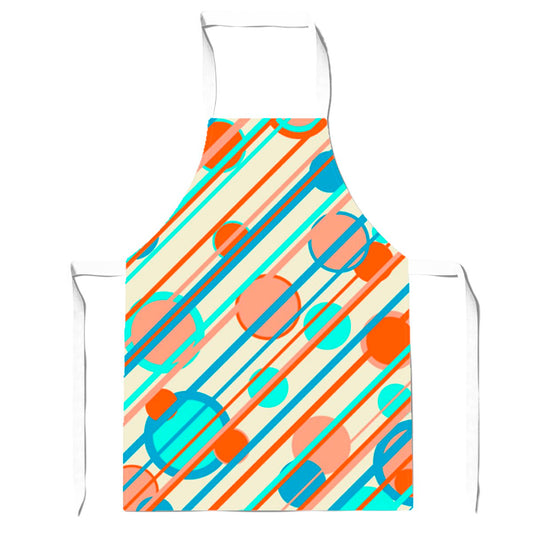 Retro Stripes And Circles Apron